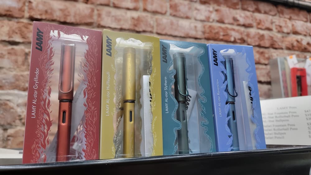 Posner's Art Store collection of Harry Potter pens.